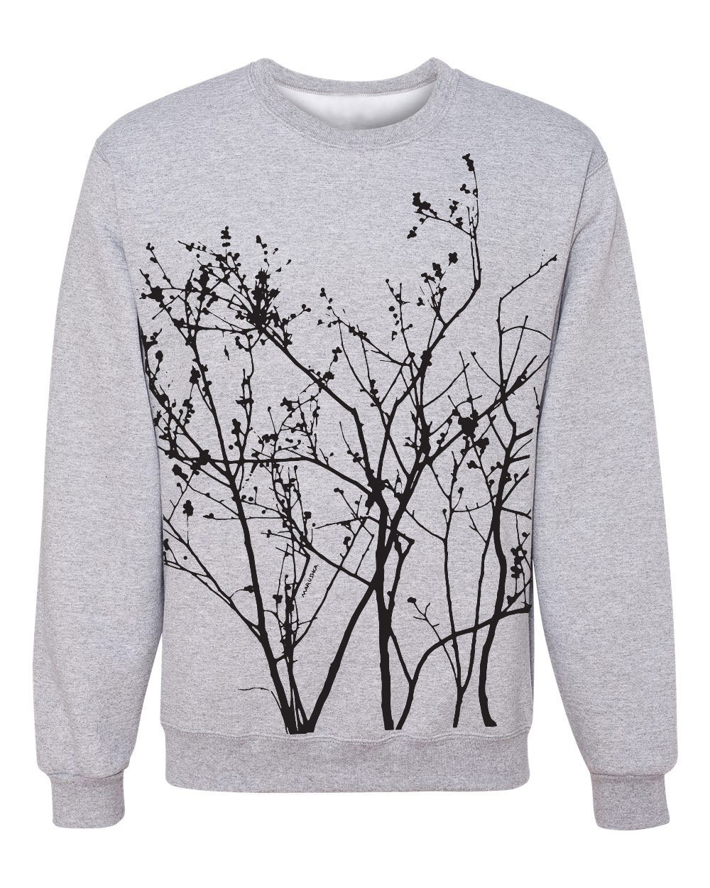 Crewneck Sweatshirt Bittersweet (Black on Grey)