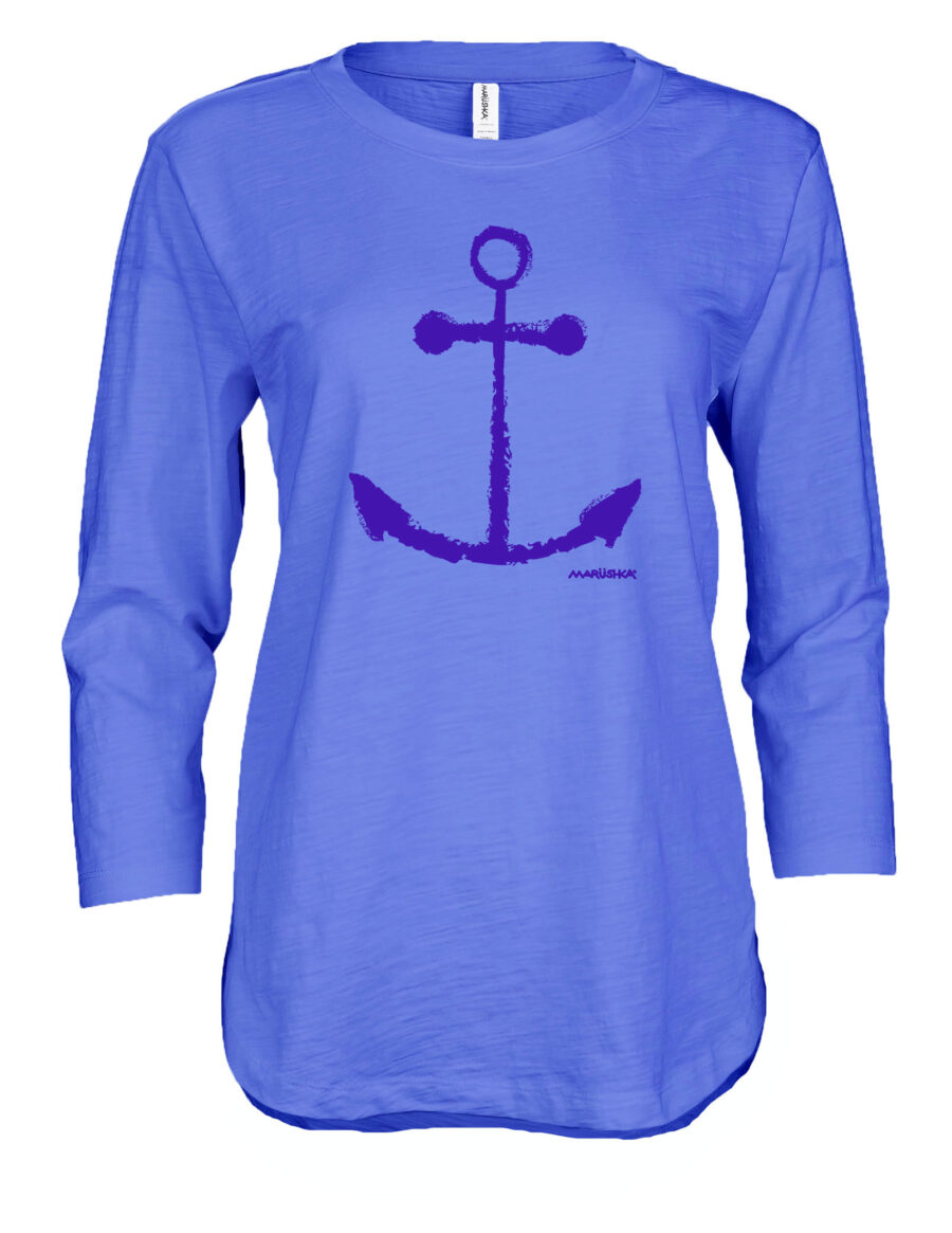 3/4 Slub Hi-Lo Anchor (Purple on Peri)