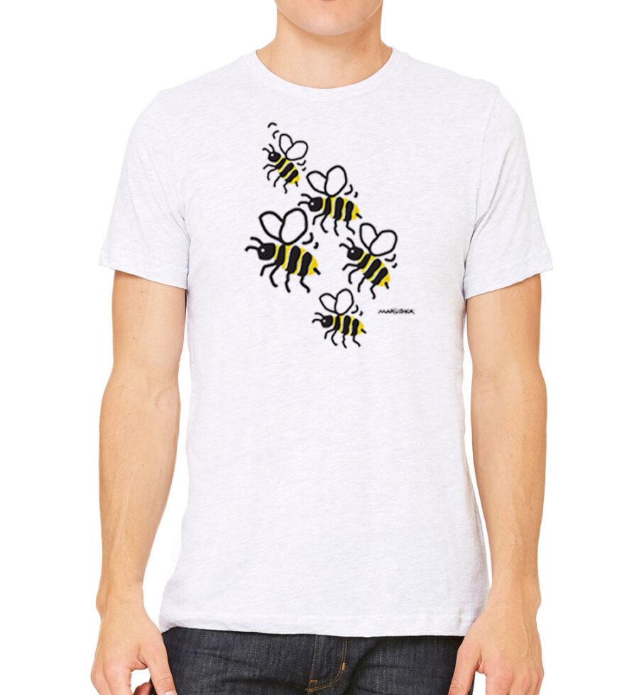 Short Sleeve T Bees (Multi on Ash)