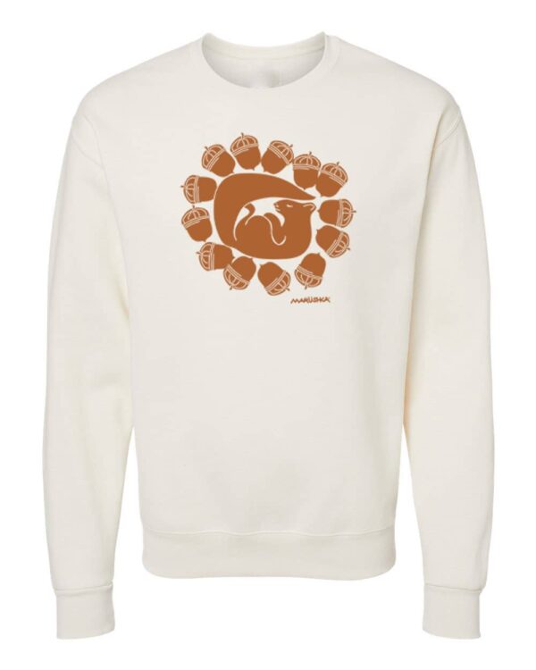Crewneck Sweatshirt Nutty Squirrel (Rust on Creme)