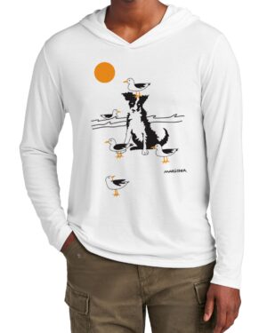 Tri-Blend Long Sleeve Hooded T Dog Gulls