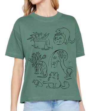 Boxy Crew T Bad Cats