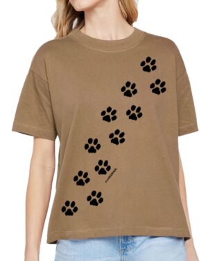 Boxy Crew T Paw Prints