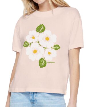 Boxy Crew T Wild Roses