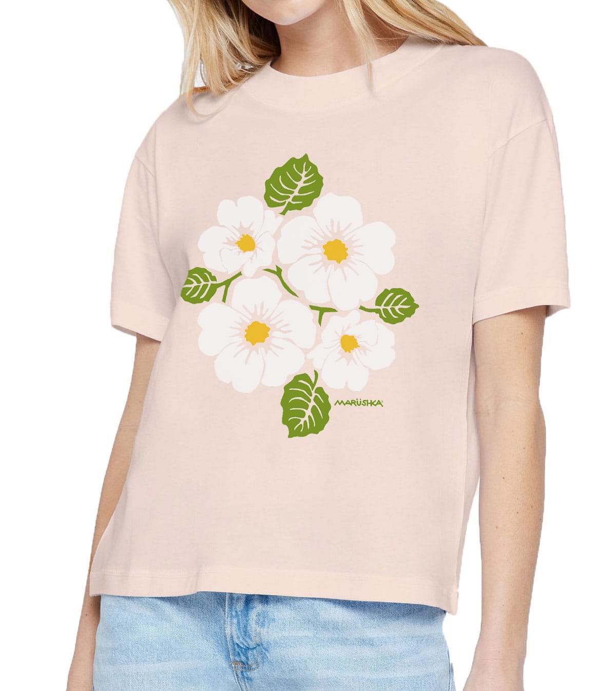 Boxy Crew T Wild Roses