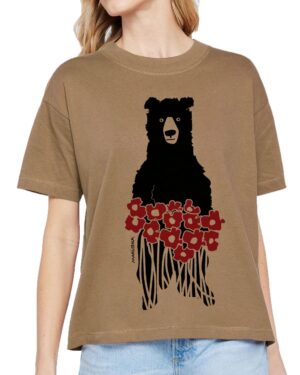 Boxy Crew T Bear Flowers