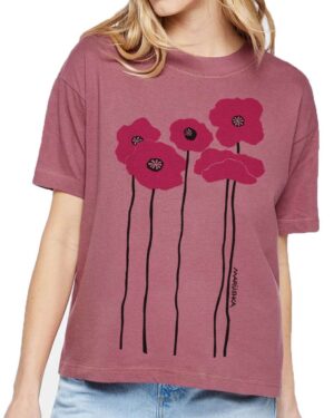 Boxy Crew T Poppies