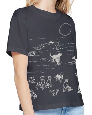 Boxy Crew T Beach Dogs