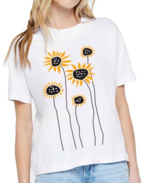 Boxy Crew T Sunflower Field