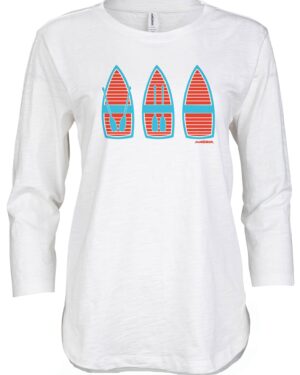 3/4 Slub Hi Lo Row Boats