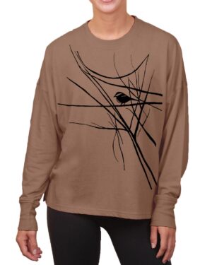 Boxy Long Sleeve Tee Chickadee