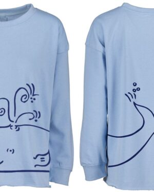 Drop Shoulder Crew Happy Whale