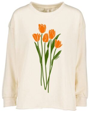Drop Shoulder Crew Tulips