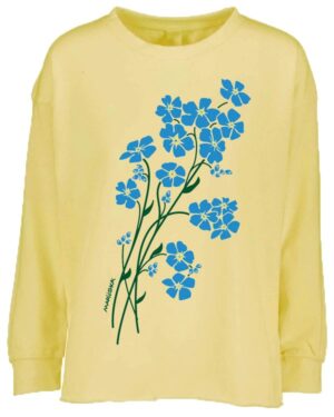 Drop Shoulder Crew Forget-Me-Nots