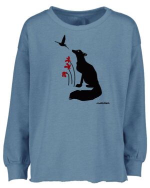 Drop Shoulder Crew Fox Hummingbird