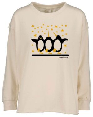 Drop Shoulder Crew Dancing Penguins