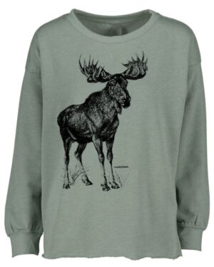 Drop Shoulder Crew Vintage Moose
