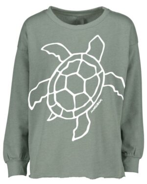 Drop Shoulder Crew Big Sea Turtle