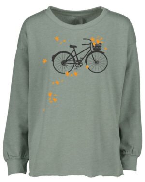 Drop Shoulder Crew Bike Leaves