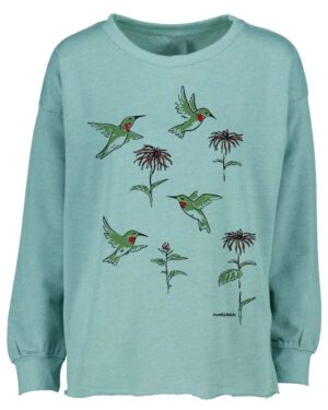 Drop Shoulder Crew Hummingbird