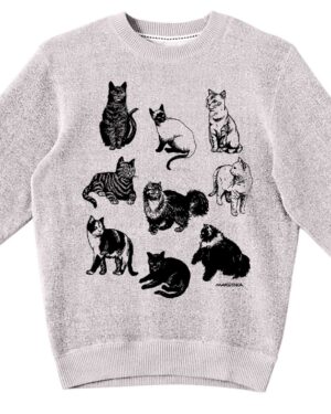 Textured Sweater Felines