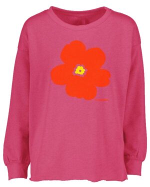 Drop Shoulder Crew Flower Power