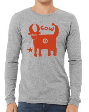 Long Sleeve T Folk Cow