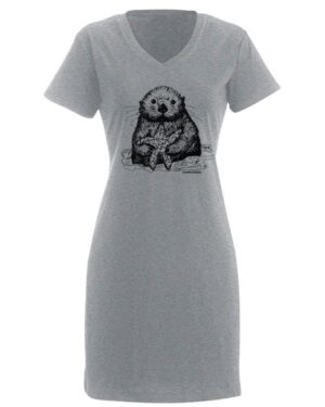 V Neck Dress Sea Otter Baby