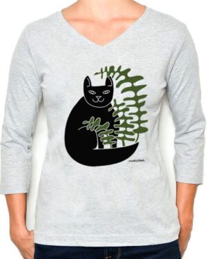 3/4 Sleeve Tee Cat Fern