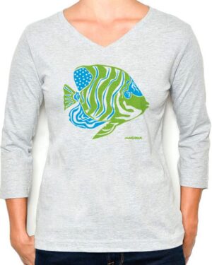 3/4 Sleeve Tee Angel Fish
