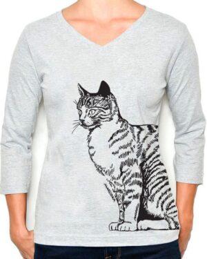 3/4 Sleeve Tee Cat Tail