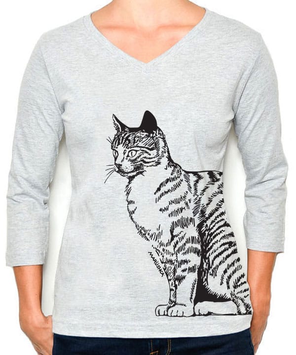 3/4 Sleeve Tee Cat Tail