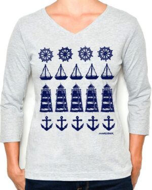 3/4 Sleeve Tee Ships Ahoy