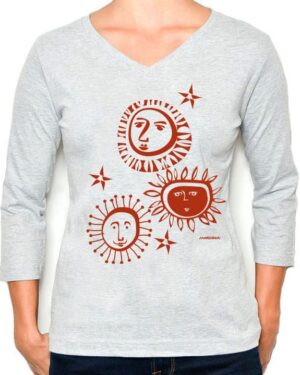 3/4 Sleeve Tee 3 Suns