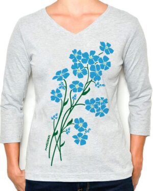 3/4 Sleeve Tee Forget-Me-Nots