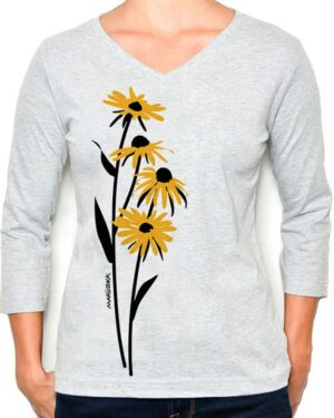 3/4 Sleeve Tee Black Eyed Susan