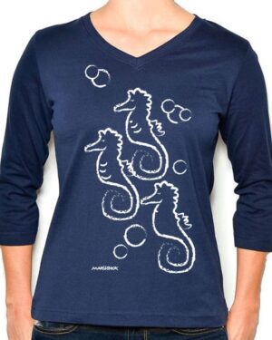 3/4 Sleeve Tee Seahorses