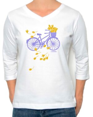 3/4 Sleeve Tee Tulip Bike
