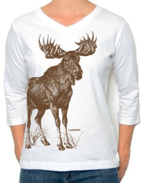 3/4 Sleeve Tee Vintage Moose