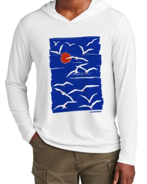 Tri Blend Long Sleeve Hooded T Sun Gulls