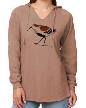 Notch Neck Hoody Lone Sandpiper