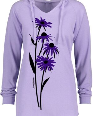 Notch Neck Hoody Black Eyed Susan