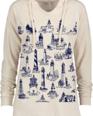 Notch Neck Hoody Lighthouses USA