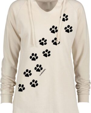 Notch Neck Hoody Paw Prints