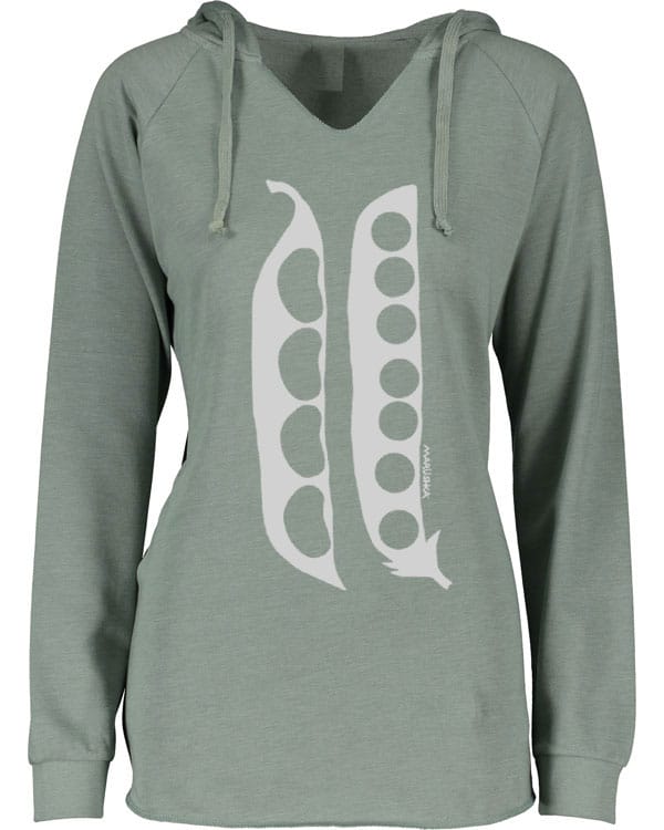 Notch Neck Hoody Pea Pods