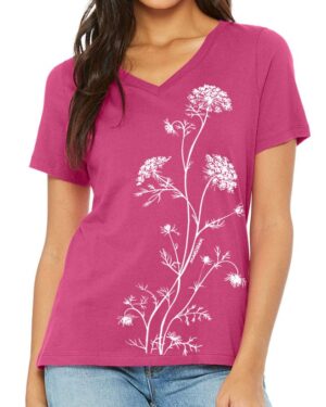 Relaxed V Neck Queen Anne’s Lace