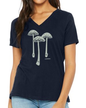 Relaxed V Neck 3 Mushrooms