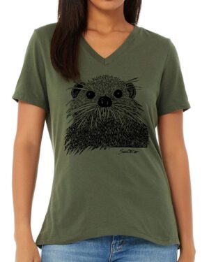 Relaxed V Neck Sea Otter