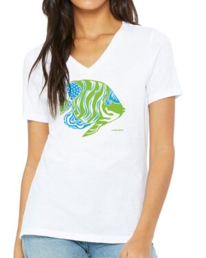 Relaxed V Neck Angel Fish
