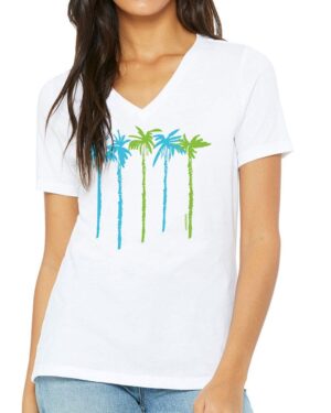 Relaxed V Neck Palm Line